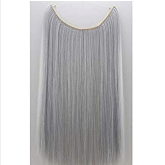 Silver Gray Halo Hair Extension 20”